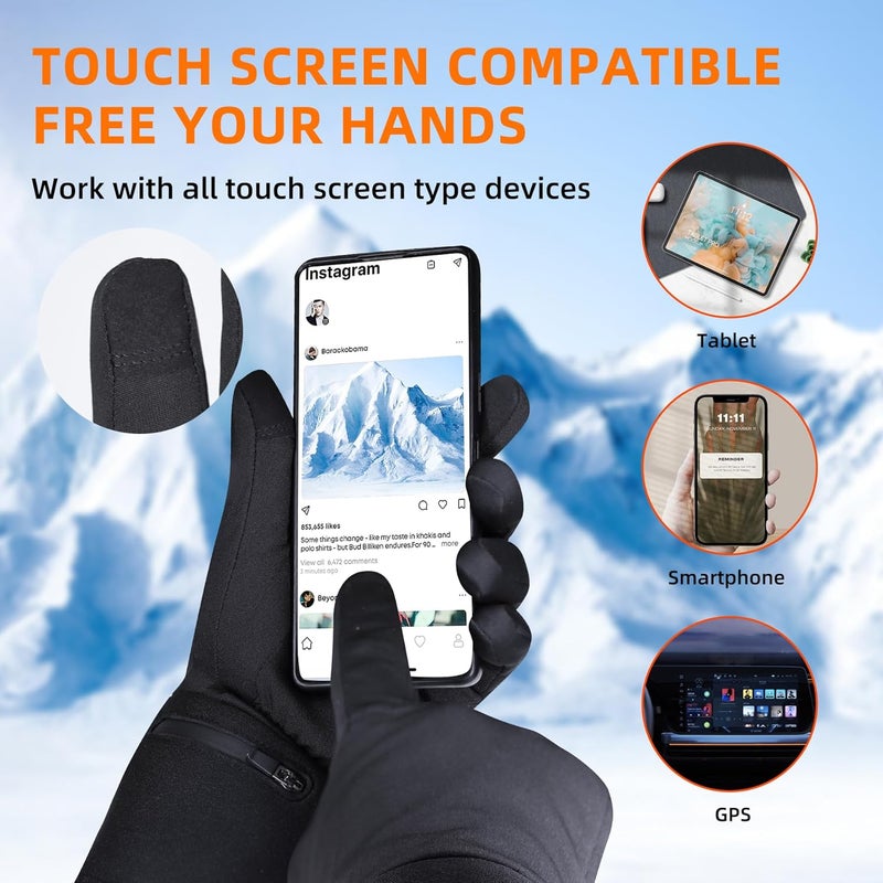 Heat Nice Heated Glove Liners for Men Women, Rechargeable Battery Electric Heated Gloves, Winter Warm Glove Liners, Thin Gloves Riding Ski Snowboarding Hiking Cycling Hand Warmers - Image 4
